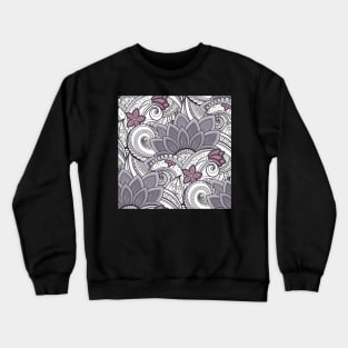 Paisley Print with Vintage Floral Motifs Crewneck Sweatshirt